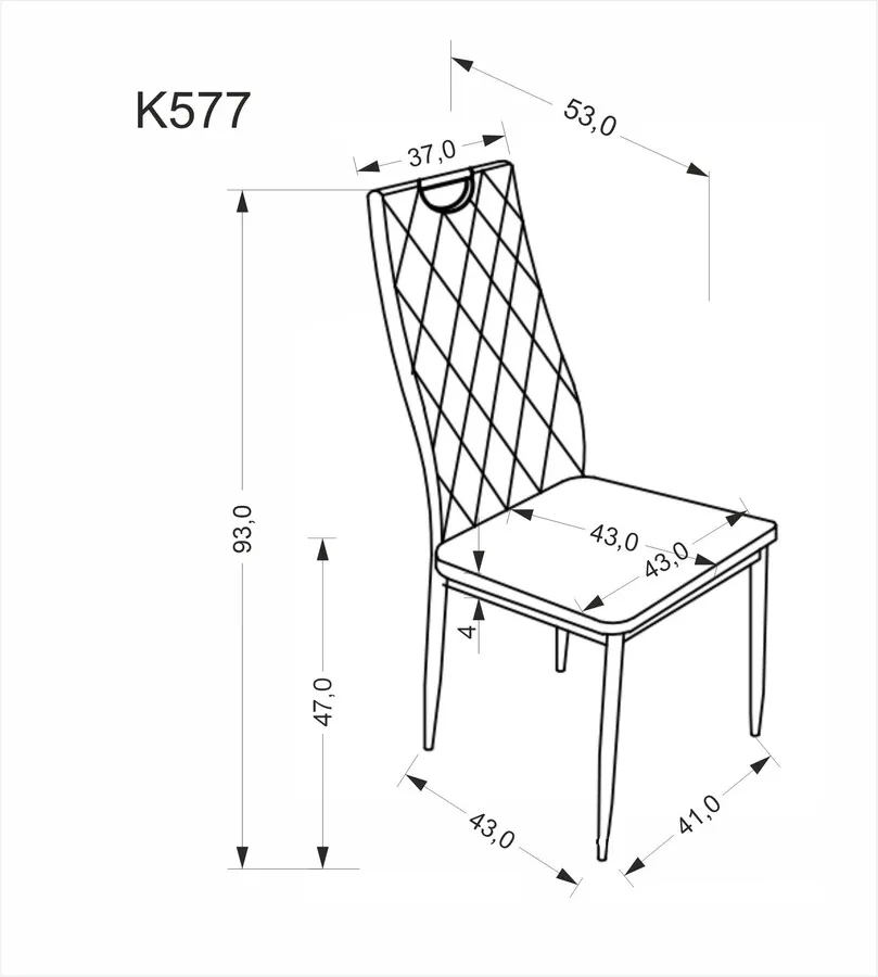 Krzesło welurowe K577 - czarny/czarny