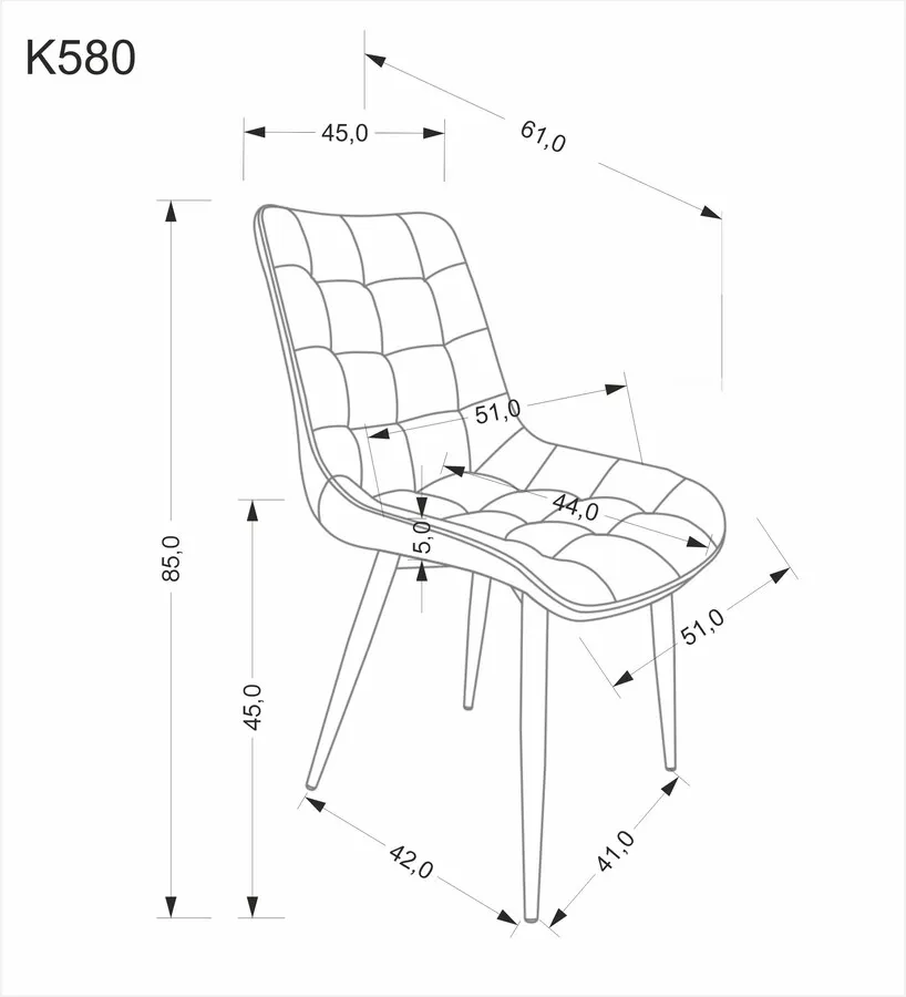 Krzesło K580 - popielaty