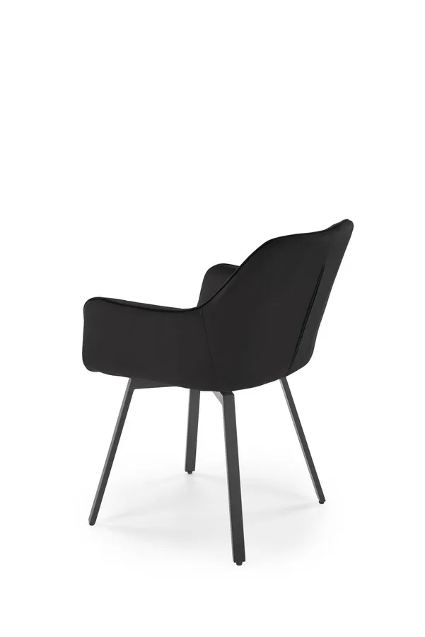 Krzesło welurowe K588 - czarny