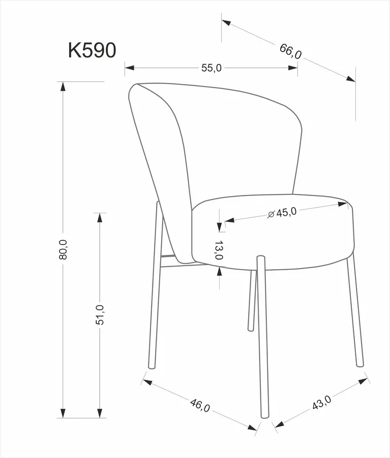 Krzesło tapicerowane K590 - oliwkowy