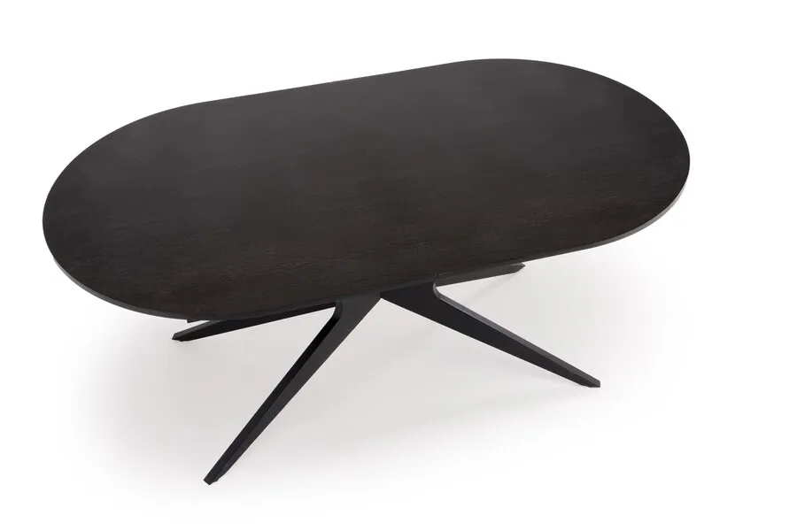 Sół owalny rozkładany SANDRO 180/240x100 - czarny