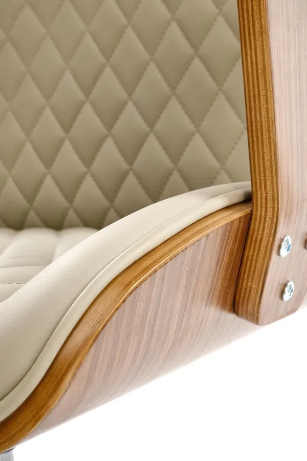 Fotel gabinetowy TIMBER - orzech/beżowy