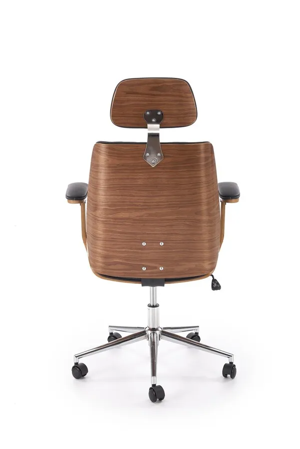 Fotel gabinetowy TIMBER - orzech/czarny