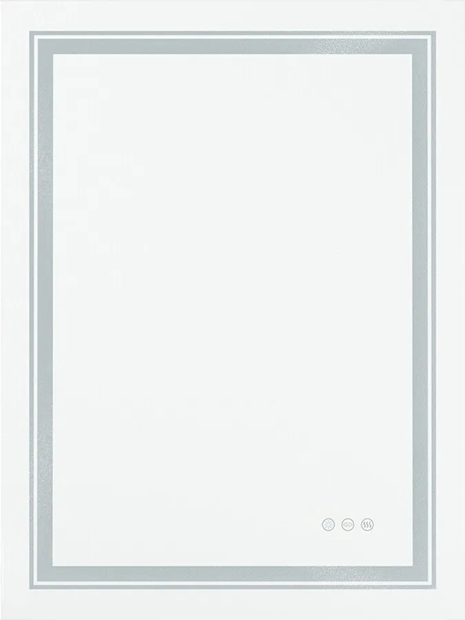 Lustro ścienne łazienkowe VERO 60x80 - srebrny
