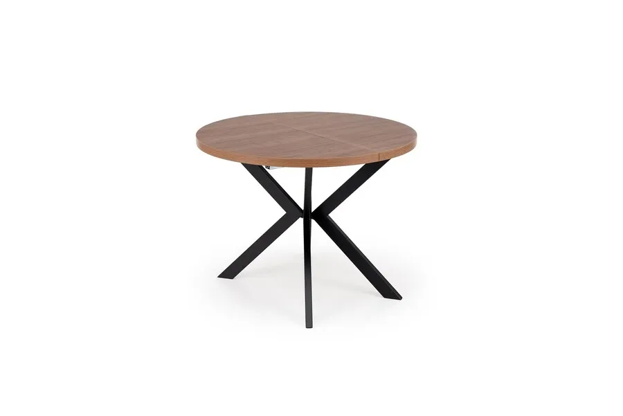 Stół okrągły rozkładany PERONI 100/250x100 - orzech/czarny