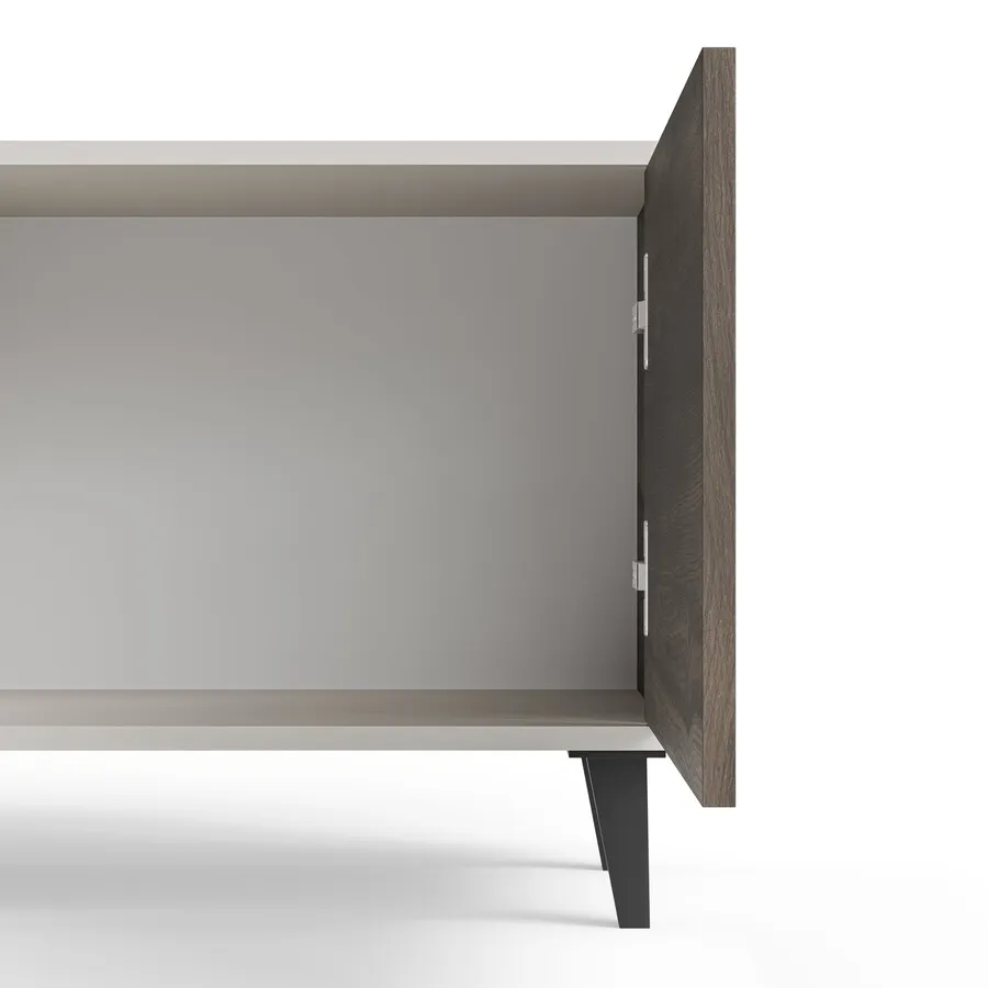Szafka RTV 3-drzwiowa RANDOM 2 RTV-2 180 cm - kaszmir/orzech