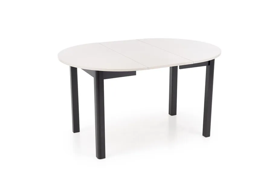 Stół okrągły rozkładany RINGO 102/142x102 - kaszmir/czarny