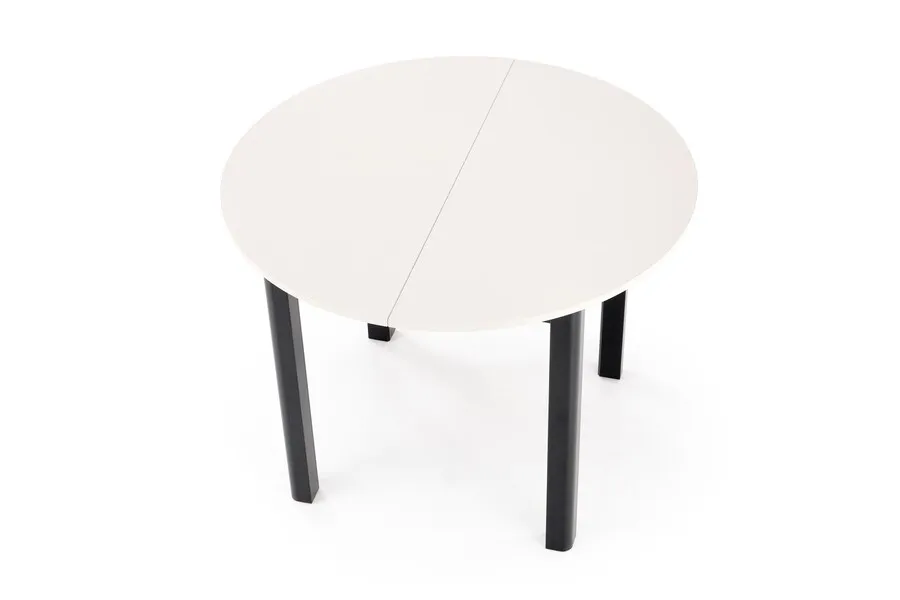 Stół okrągły rozkładany RINGO 102/142x102 - kaszmir/czarny