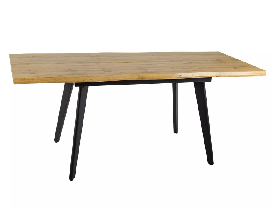 Stół rozkładany FRESNO 120/180x80 - dąb artisan/czarny