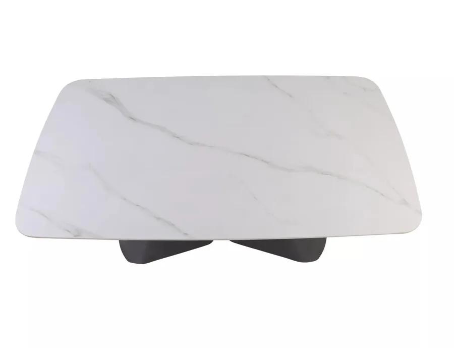 Stół rozkładany ARMANDO 160/240x90 - biały/czarny