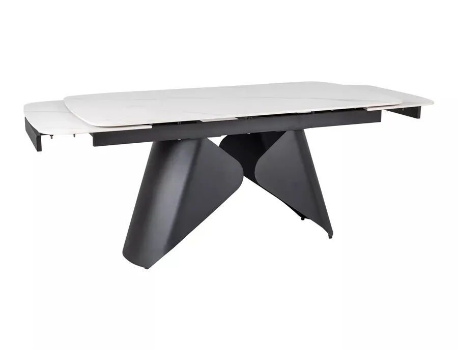 Stół rozkładany ARMANDO 160/240x90 - biały/czarny