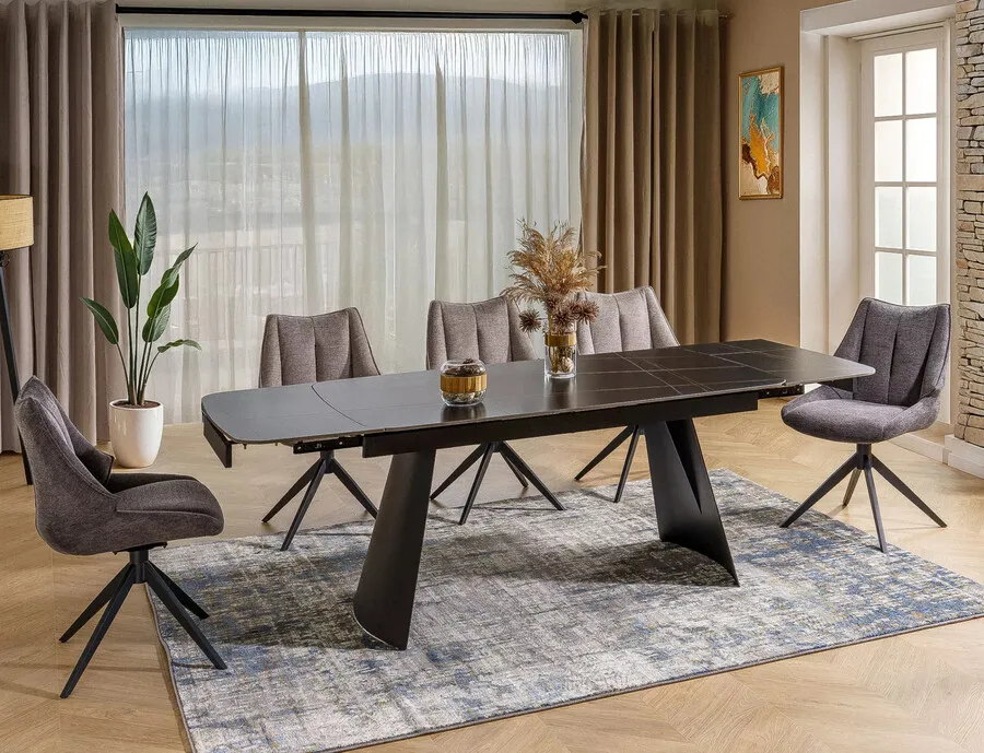 Stół rozkładany BACARDI 160/240x90 - czarny mat