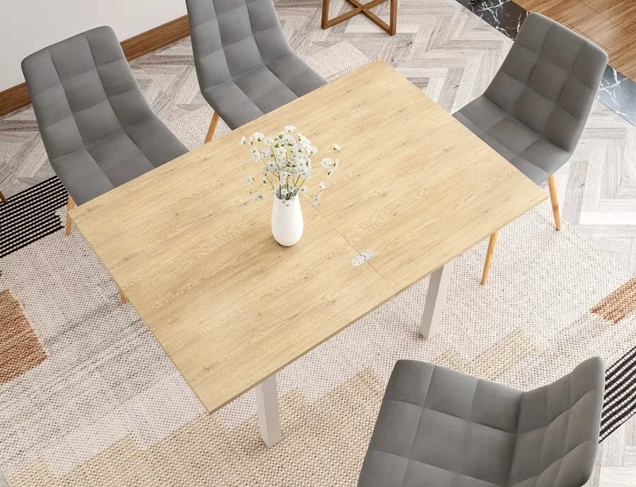 Stół rozkładany FLIP 80/160x80 - dąb cremona torro/kaszmir