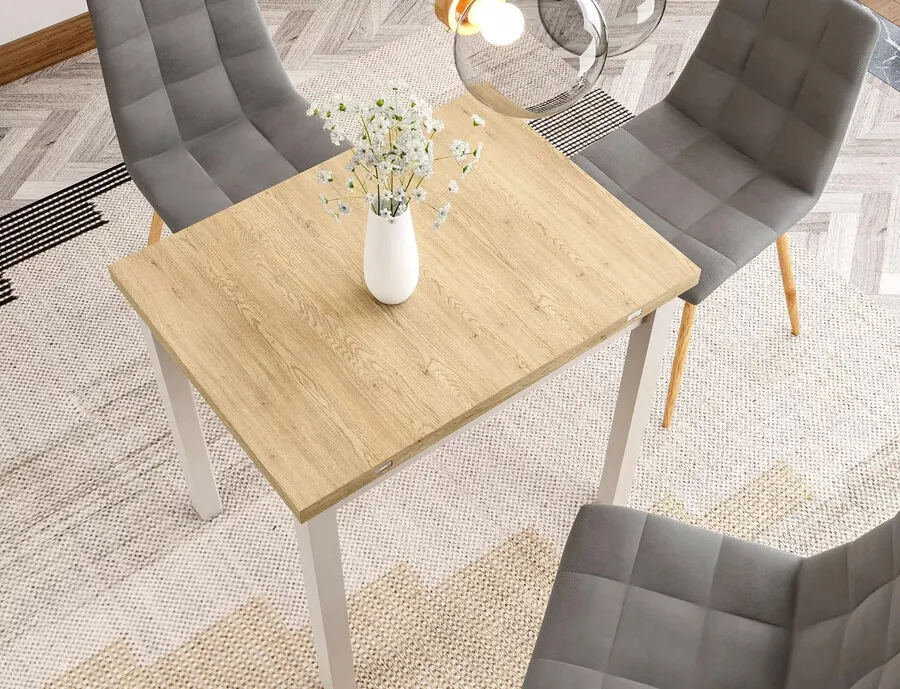 Stół rozkładany FLIP 80/160x80 - dąb cremona torro/kaszmir