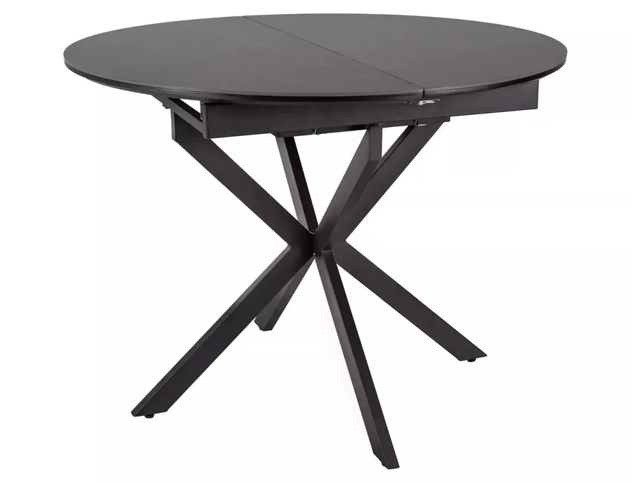 Stół okrągły rozkładany GASTON CERAMIC 100/130x100 - czarny