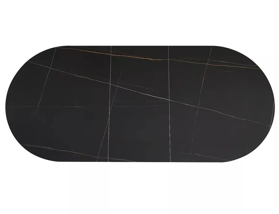 Stół owalny rozkładany GASTON CERAMIC 140/180x80 - czarny
