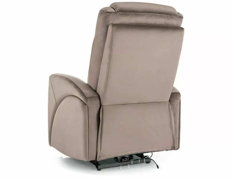 Fotel rozkładany KRONOS Velvet - cappuccino Bluvel 38