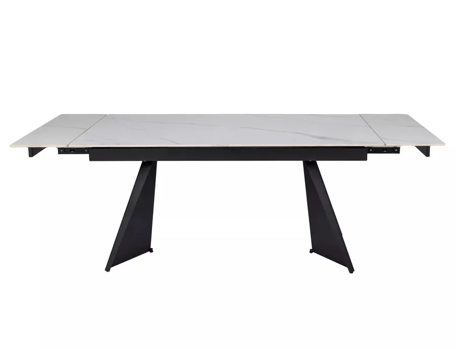 Stół rozkładany LACONI 160/220x90- biały/czarny