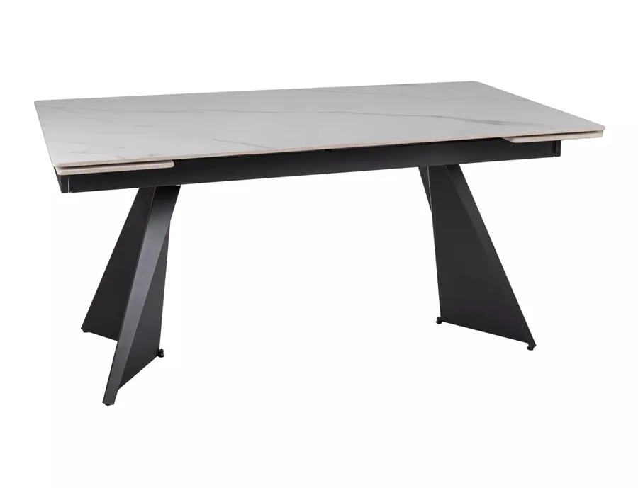 Stół rozkładany LACONI 160/220x90- biały/czarny