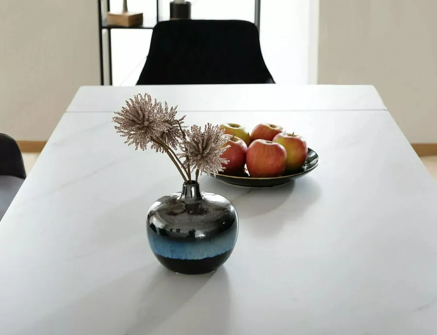 Stół rozkładany LACONI 160/220x90- biały/czarny