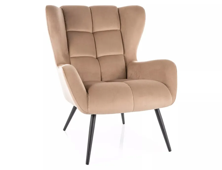 Fotel LOUIS Velvet - beżowy Bluvel 28