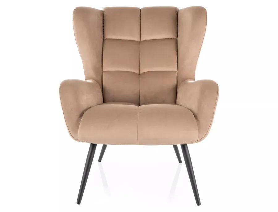 Fotel LOUIS Velvet - beżowy Bluvel 28