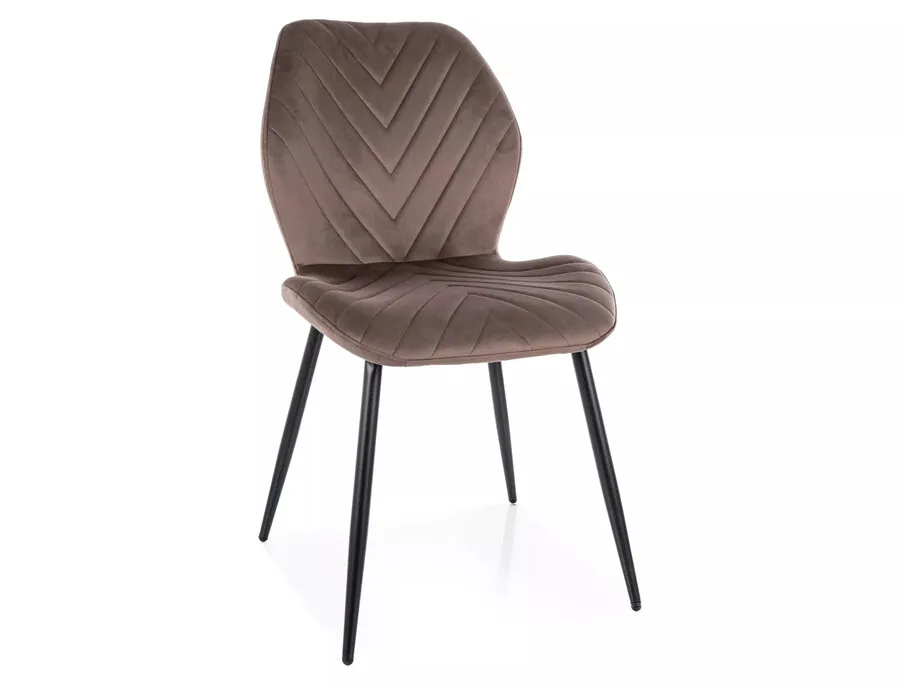 tkanina Bluvel 38 Krzesło tapicerowane welurowe MIKE Velvet - cappuccino Bluvel 38