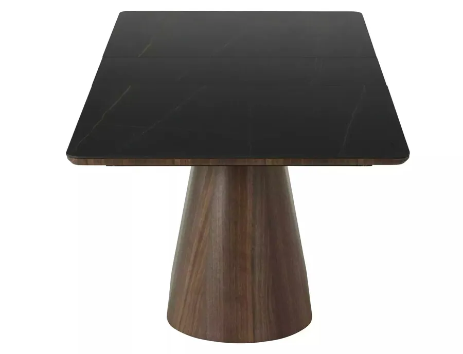 Stół rozkładany MONACO 160/200x90 - czarny mat/orzech