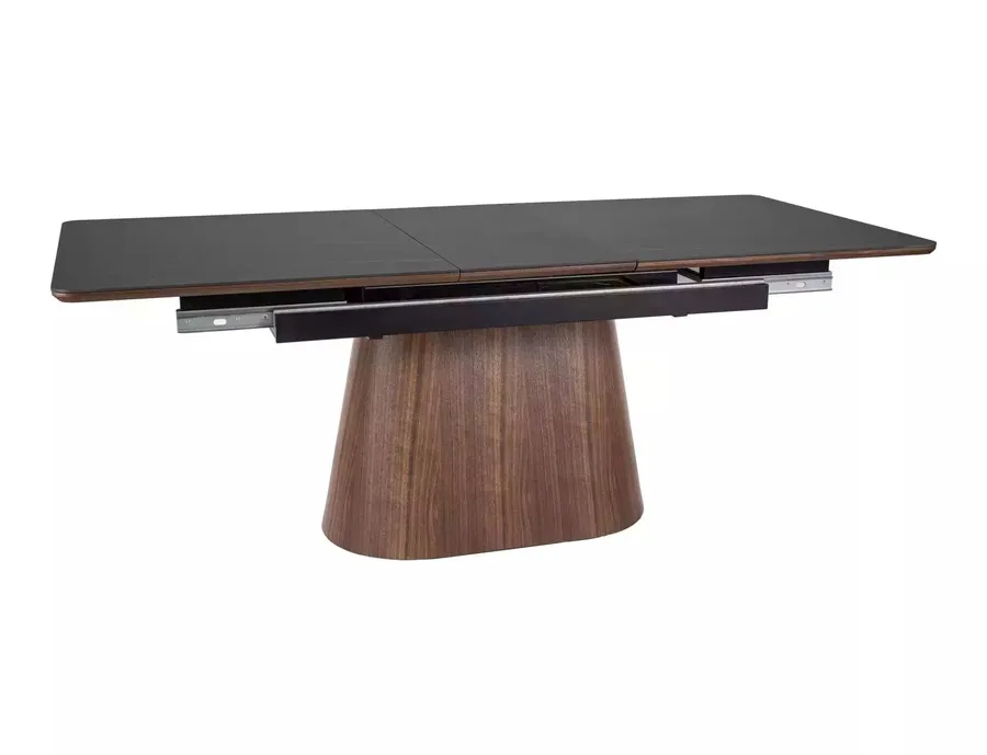 Stół rozkładany MONACO 160/200x90 - czarny mat/orzech