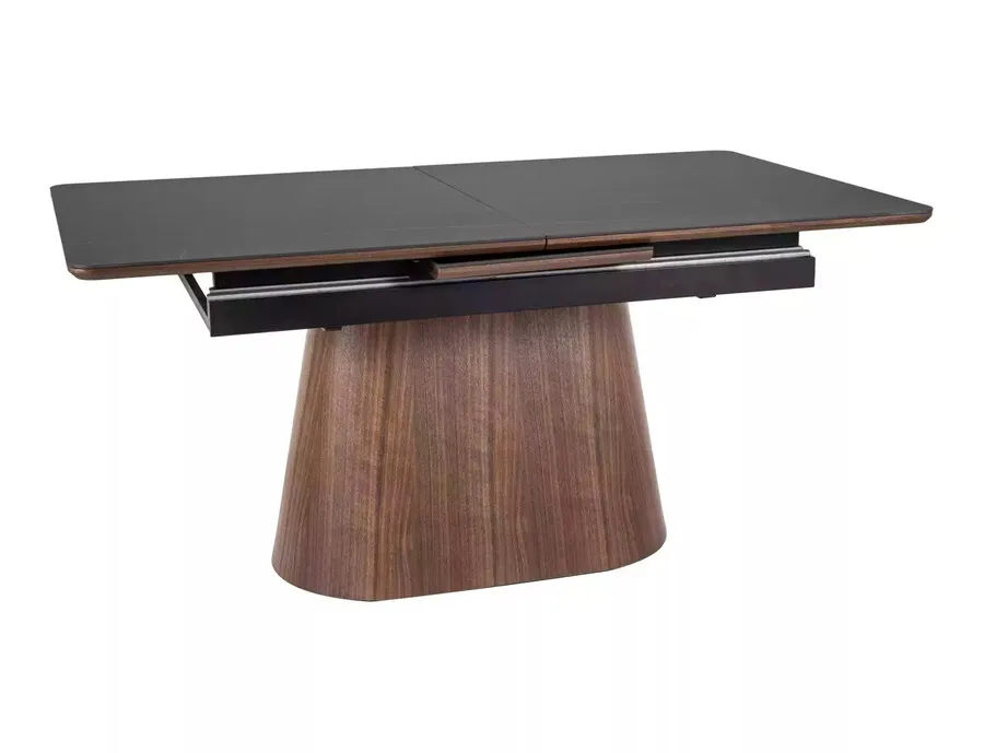Stół rozkładany MONACO 160/200x90 - czarny mat/orzech