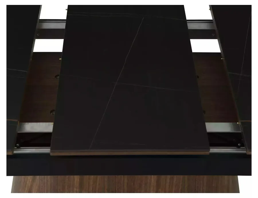 Stół rozkładany MONACO 160/200x90 - czarny mat/orzech