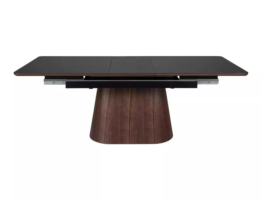 Stół rozkładany MONACO 160/200x90 - czarny mat/orzech