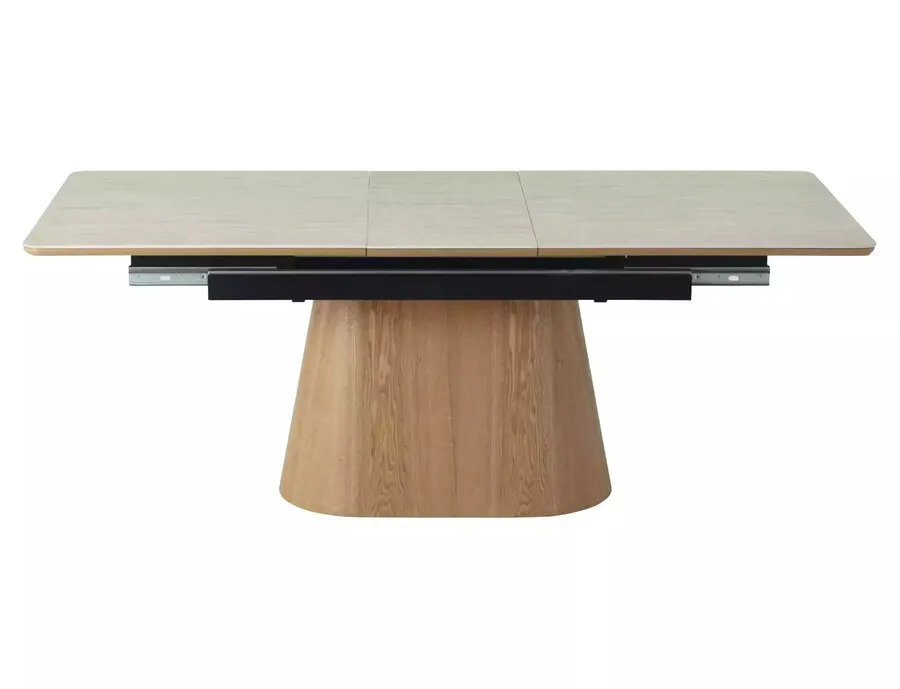Stół rozkładany MONACO 160/200x90 - beżowy mat/dąb