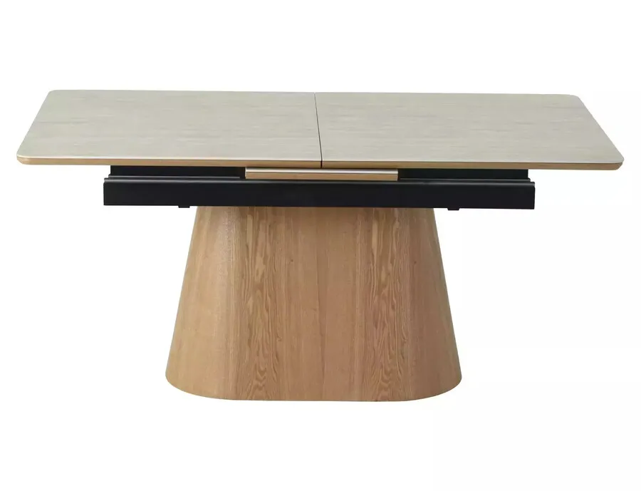 Stół rozkładany MONACO 160/200x90 - beżowy mat/dąb