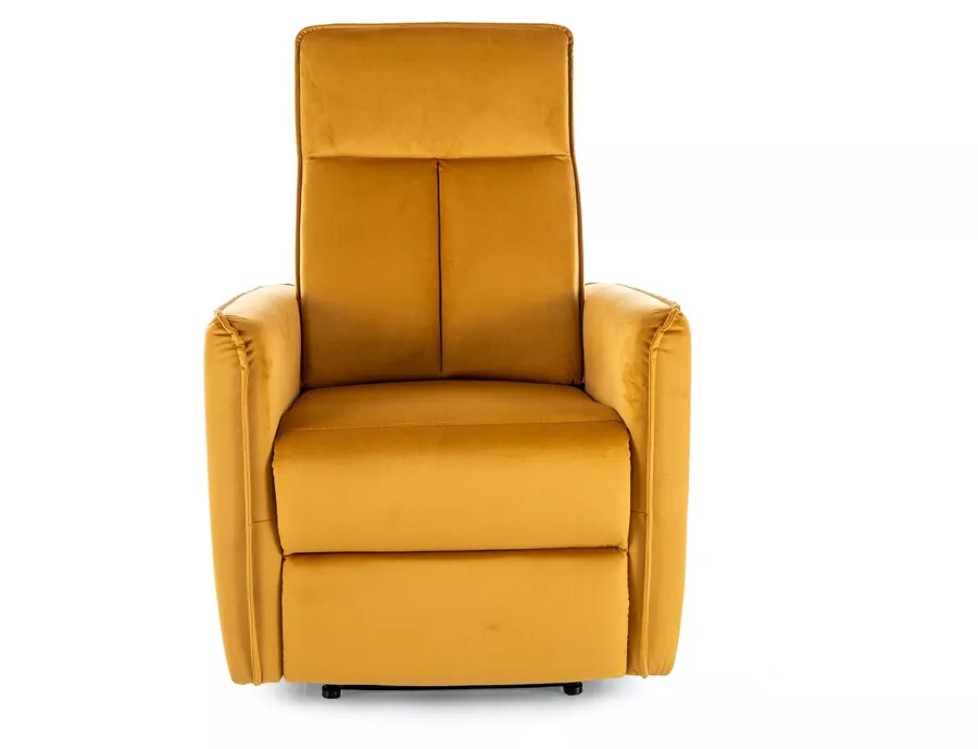 Fotel rozkładany NIKOS Velvet - curry Bluvel 68