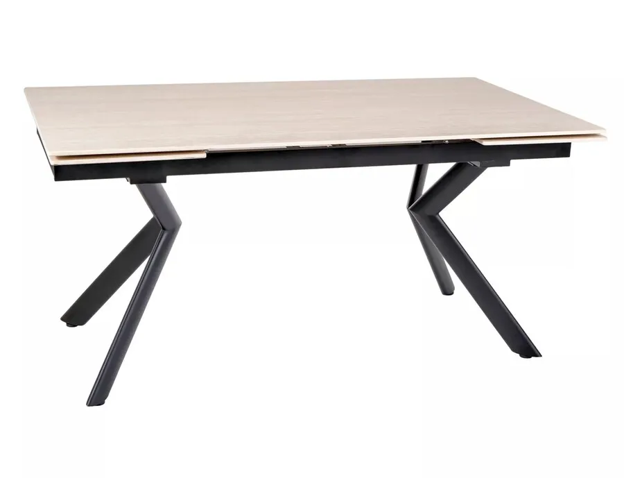 Stół rozkładany NORTON 160/240x90 - beżowy/czarny mat