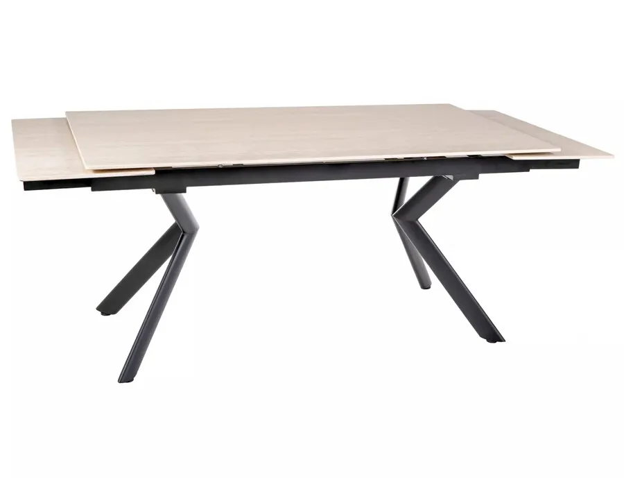 Stół rozkładany NORTON 160/240x90 - beżowy/czarny mat