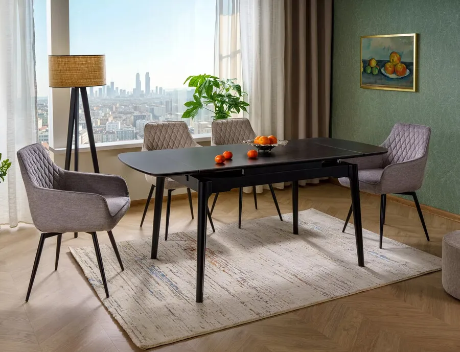 Stół rozkładany SENTO 120/180x80 - czarny mat