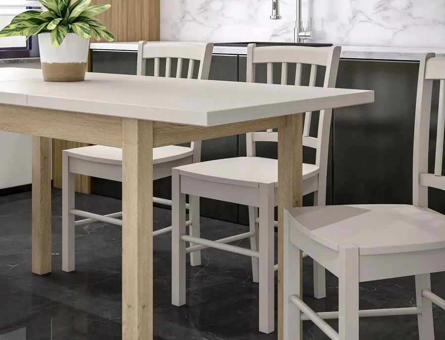 Stół rozkładany ADAM 90/125x65 - kaszmir/dąb cremona torro