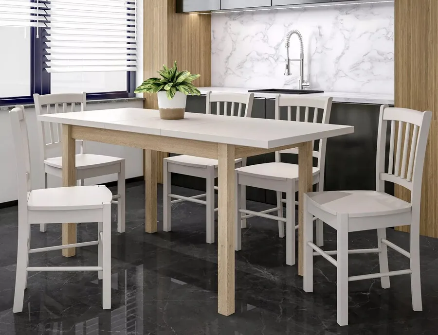 Stół rozkładany ADAM 90/125x65 - kaszmir/dąb cremona torro