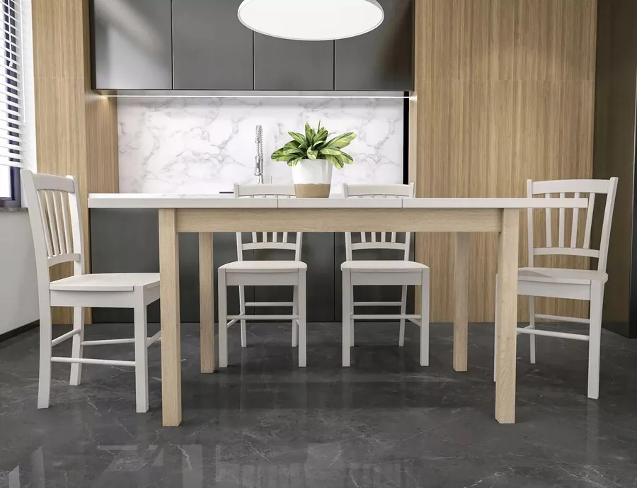 Stół rozkładany ADAM 90/125x65 - kaszmir/dąb cremona torro