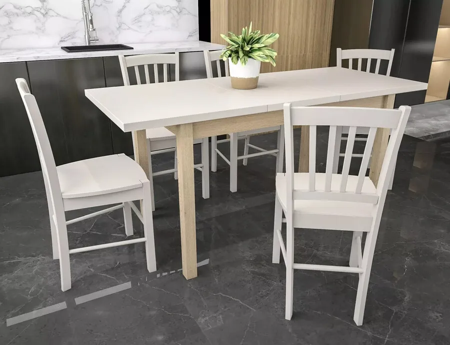 Stół rozkładany ADAM 90/125x65 - kaszmir/dąb cremona torro