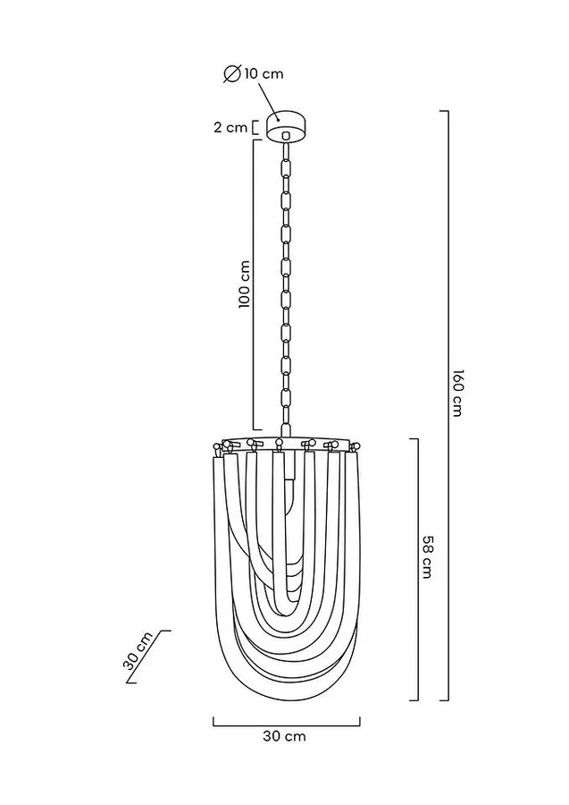 MOOSEE Lampa wisząca MURANO L - złoty