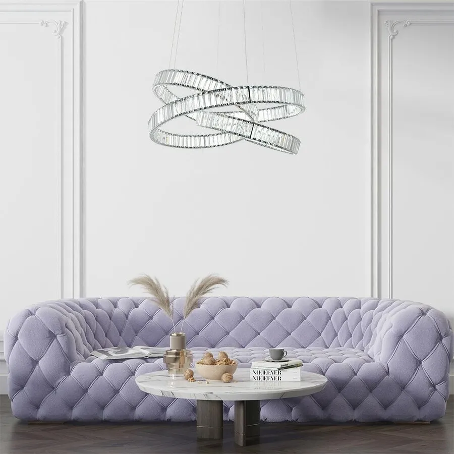 MOOSEE Lampa wisząca WAVE 80 - chrom