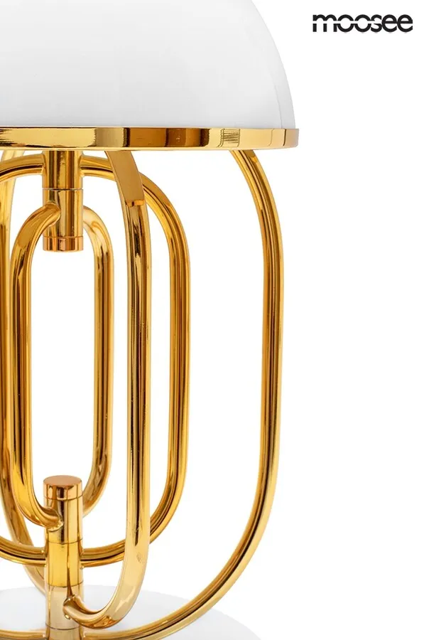 MOOSEE Lampa stołowa BOTTEGA - złoty/biały