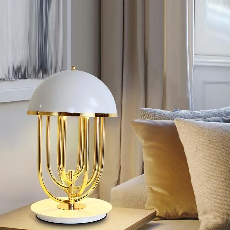 MOOSEE Lampa stołowa BOTTEGA - złoty/biały