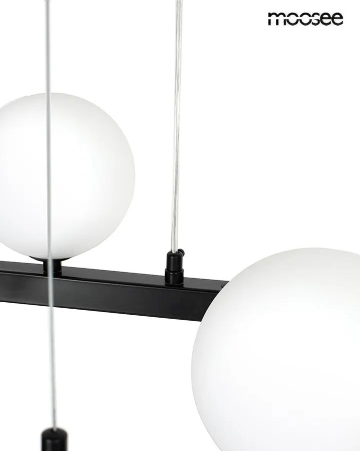 MOOSEE Lampa wisząca ALURE OVAL 120 - czarny/mleczny
