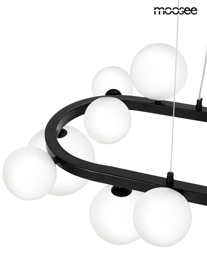 MOOSEE Lampa wisząca ALURE OVAL 120 - czarny/mleczny