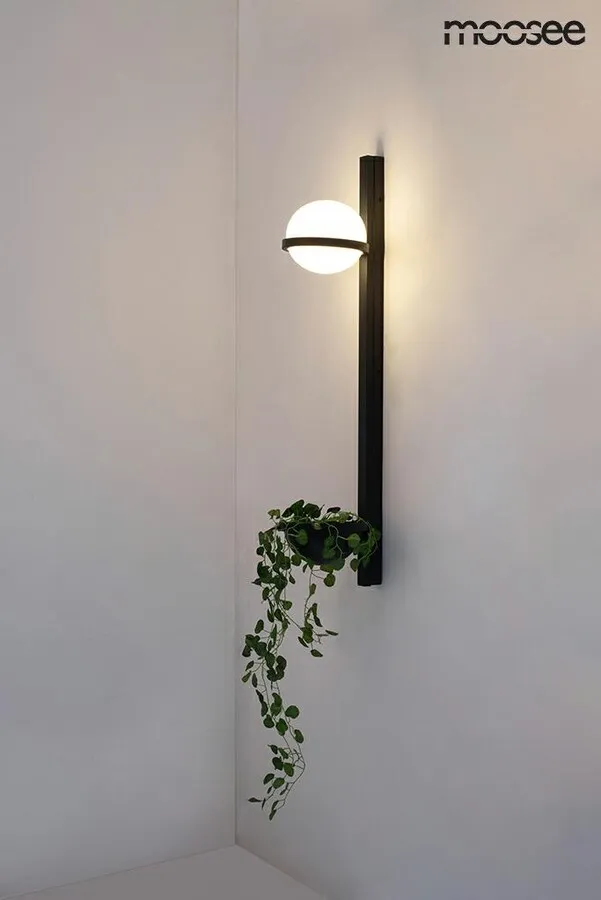 MOOSEE Lampa ścienna PLANT WALL - czarny