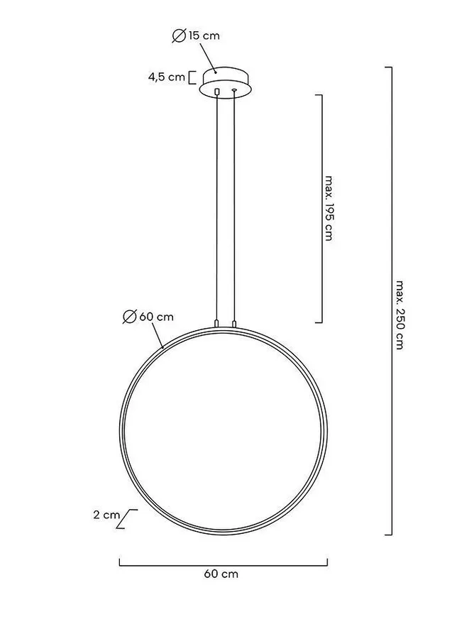 MOOSEE Lampa wisząca CIRCULO 60 - czarny